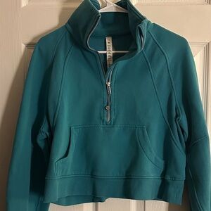 Lululemon scuba teal Half-Zip Women's Top